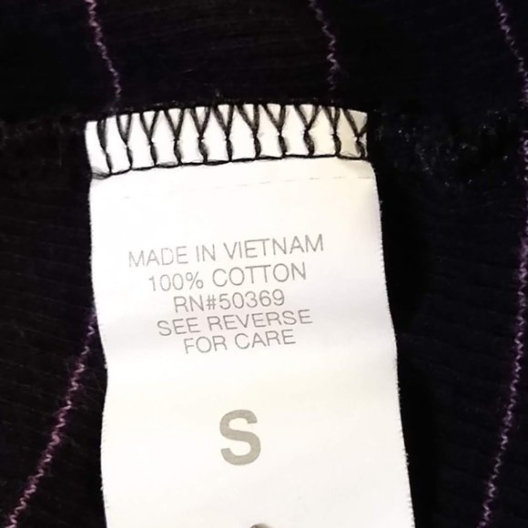 Jockey Women's 100% Cotton Maroon Pink Stripe Racerback Tank Top Size Small - Picture 6 of 6